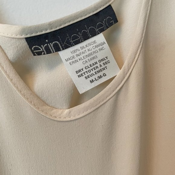 Erin Kleinberg Silk Beige Top - Picture 2 of 2